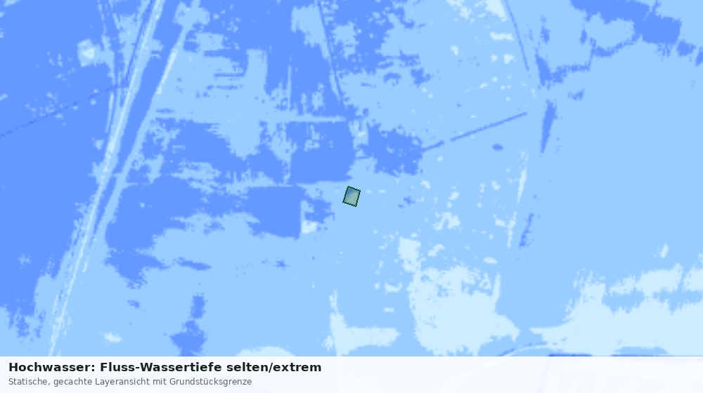 Statische Kartenansicht: Hochwasser: Fluss-Wassertiefe selten/extrem