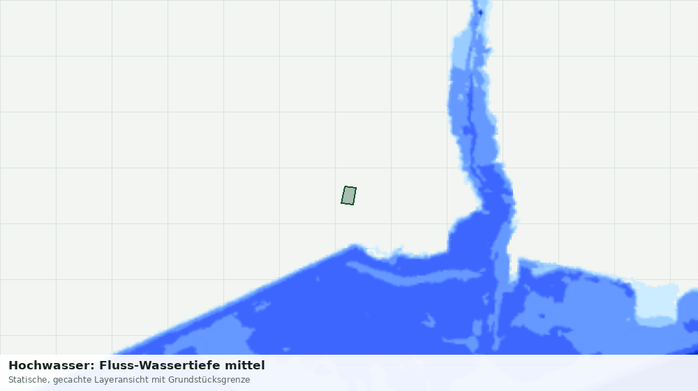 Statische Kartenansicht: Hochwasser: Fluss-Wassertiefe mittel