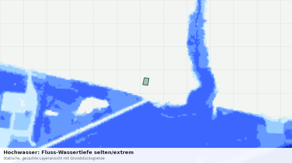 Statische Kartenansicht: Hochwasser: Fluss-Wassertiefe selten/extrem