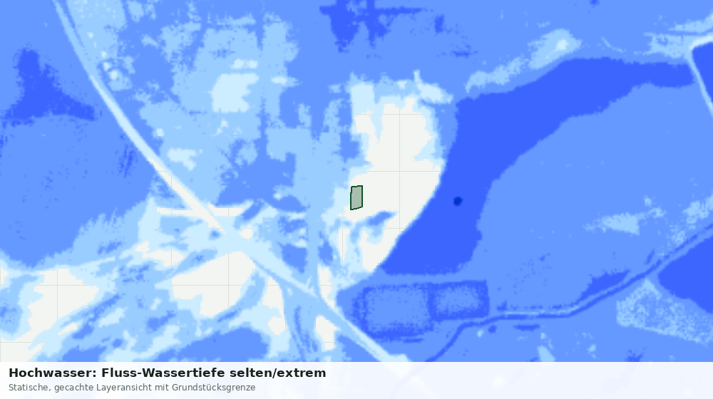 Statische Kartenansicht: Hochwasser: Fluss-Wassertiefe selten/extrem
