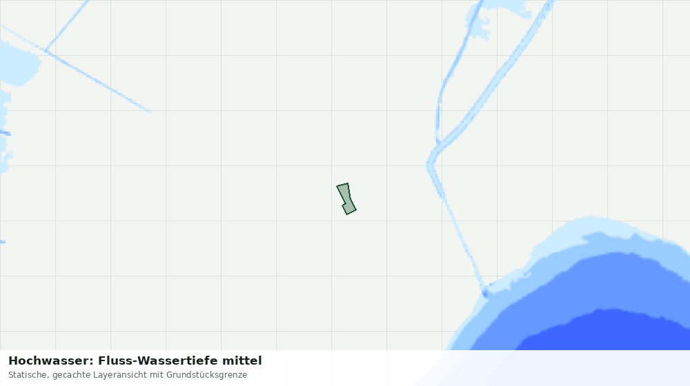 Statische Kartenansicht: Hochwasser: Fluss-Wassertiefe mittel