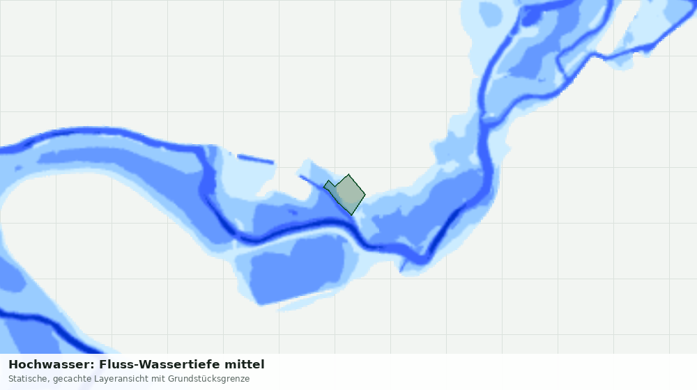 Statische Kartenansicht: Hochwasser: Fluss-Wassertiefe mittel