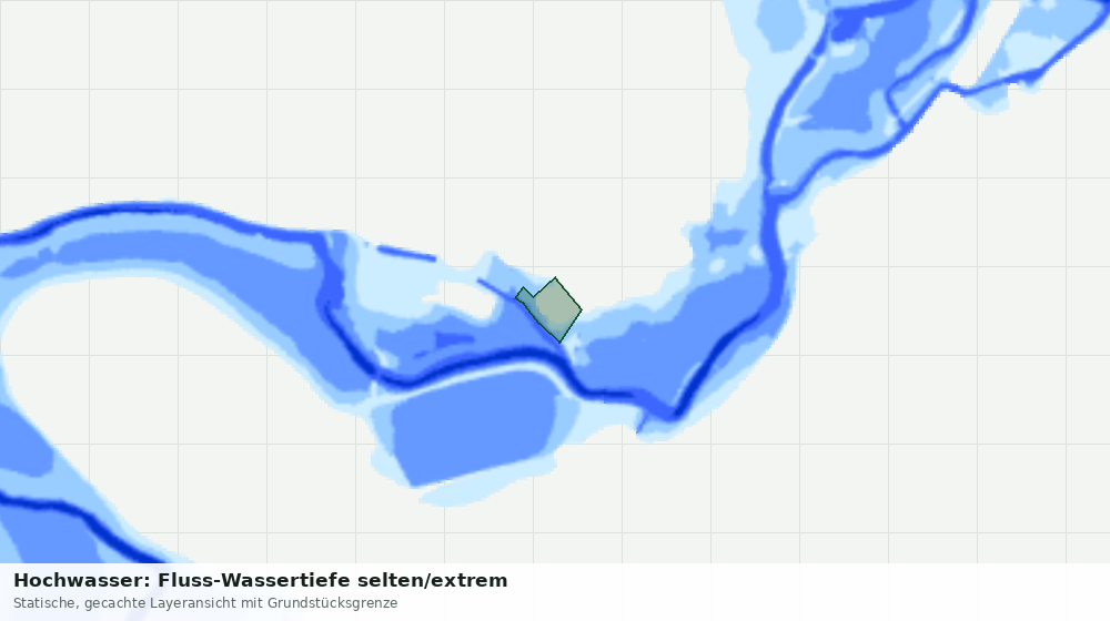 Statische Kartenansicht: Hochwasser: Fluss-Wassertiefe selten/extrem