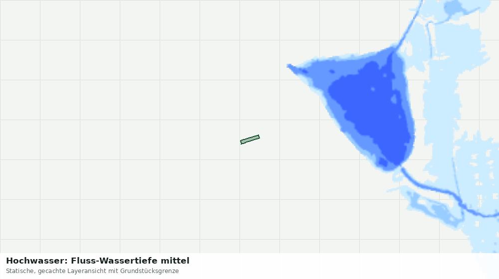 Statische Kartenansicht: Hochwasser: Fluss-Wassertiefe mittel