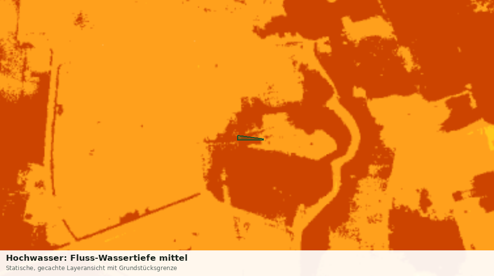 Statische Kartenansicht: Hochwasser: Fluss-Wassertiefe mittel