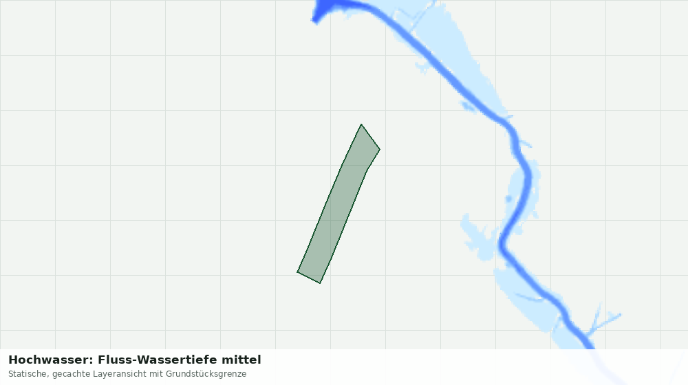 Statische Kartenansicht: Hochwasser: Fluss-Wassertiefe mittel