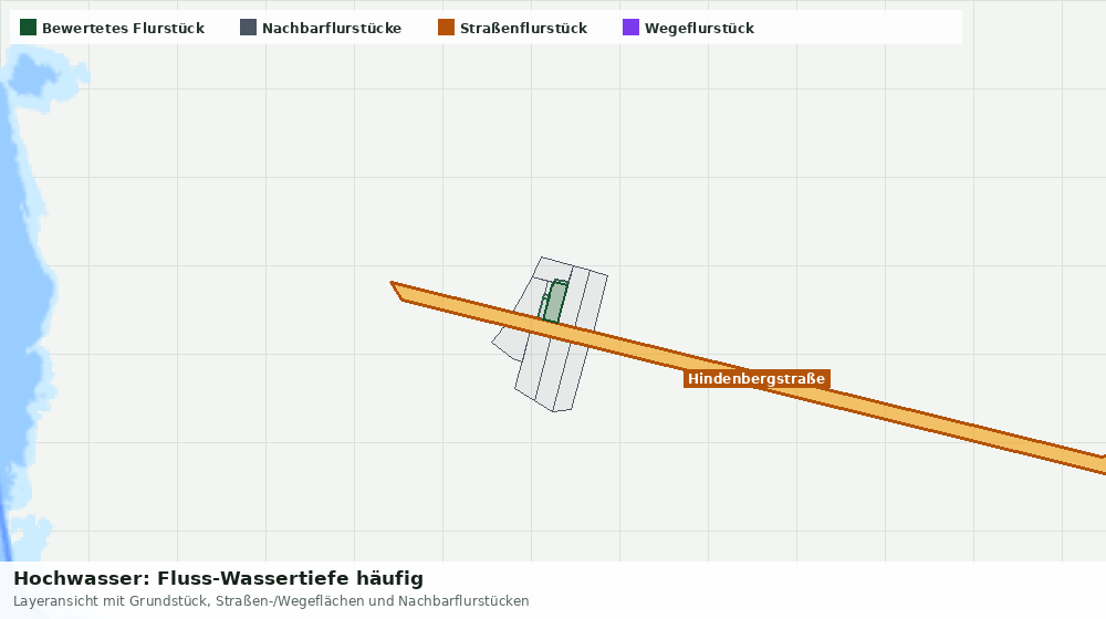 Statische Kartenansicht: Hochwasser: Fluss-Wassertiefe häufig