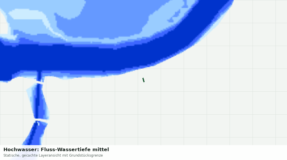 Statische Kartenansicht: Hochwasser: Fluss-Wassertiefe mittel