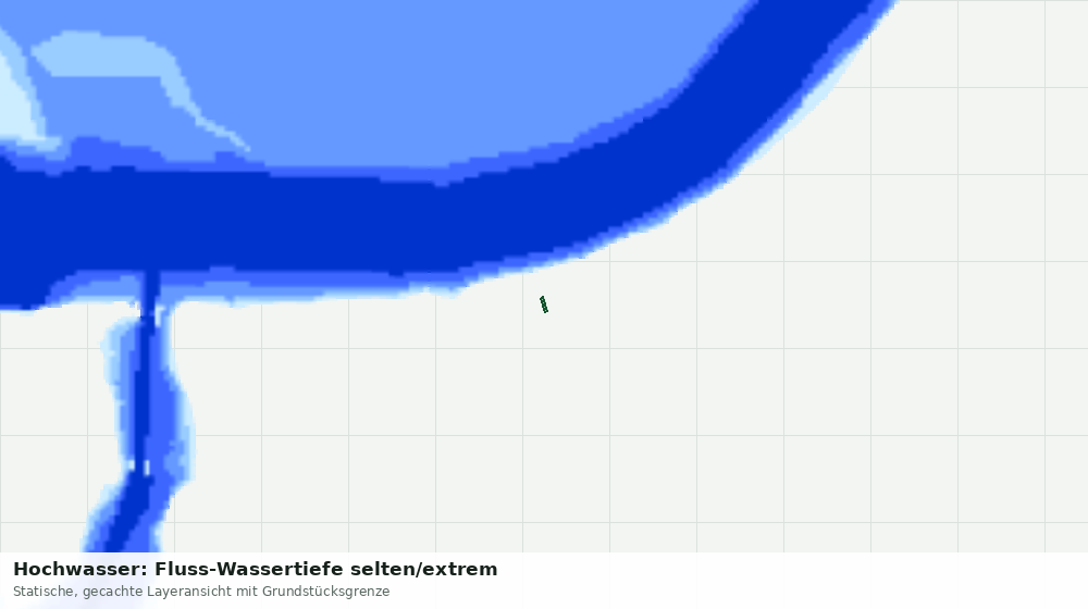 Statische Kartenansicht: Hochwasser: Fluss-Wassertiefe selten/extrem