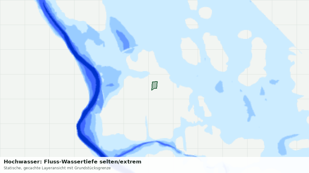 Statische Kartenansicht: Hochwasser: Fluss-Wassertiefe selten/extrem