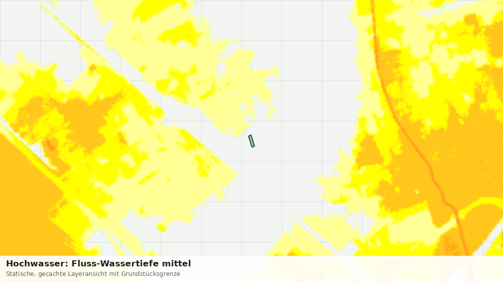 Statische Kartenansicht: Hochwasser: Fluss-Wassertiefe mittel