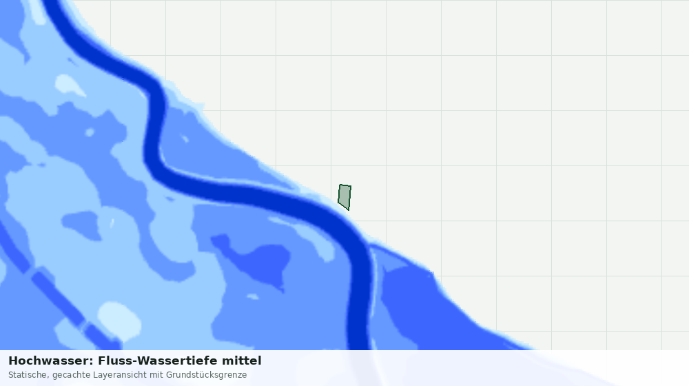 Statische Kartenansicht: Hochwasser: Fluss-Wassertiefe mittel