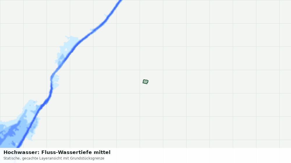Statische Kartenansicht: Hochwasser: Fluss-Wassertiefe mittel