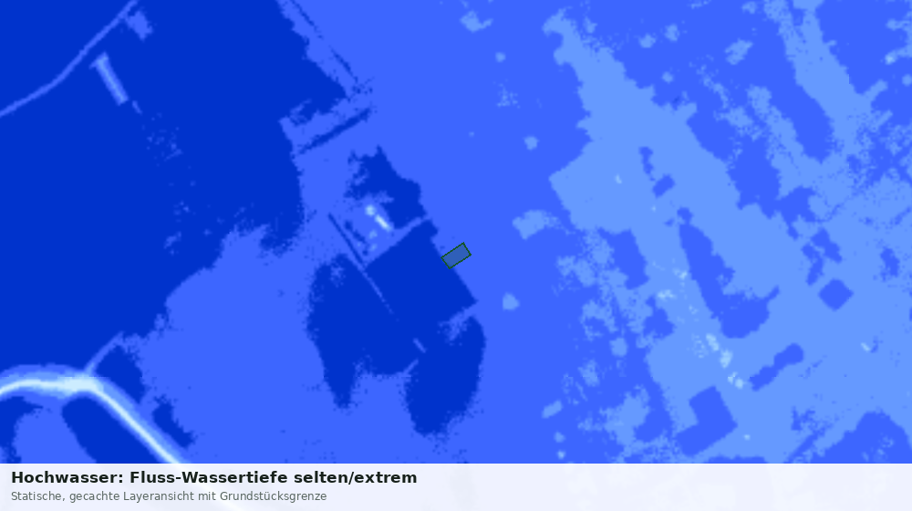 Statische Kartenansicht: Hochwasser: Fluss-Wassertiefe selten/extrem