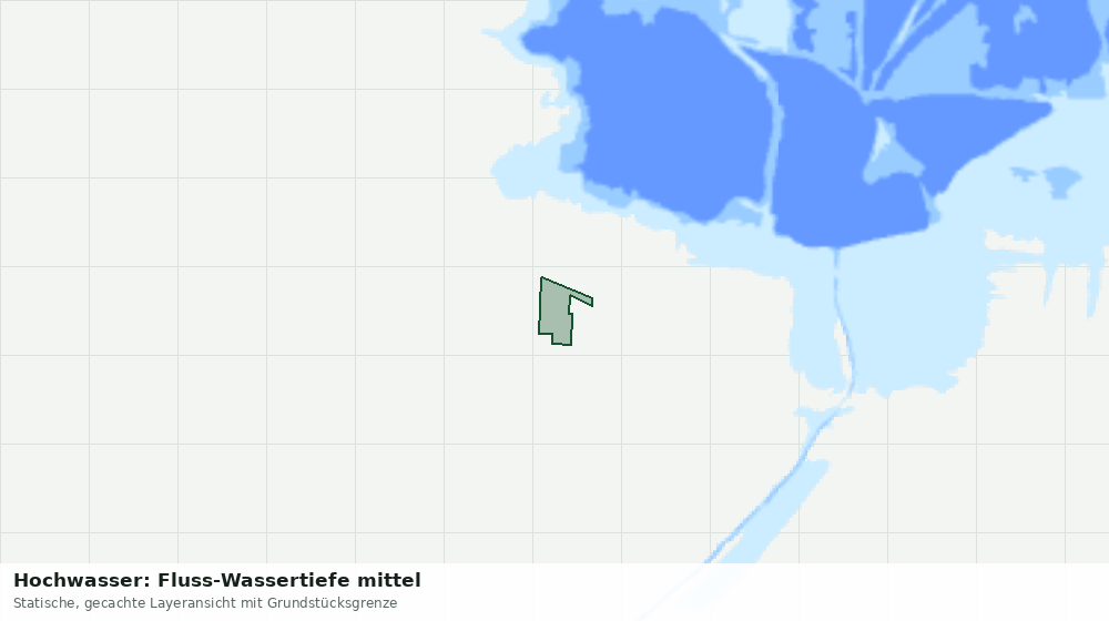 Statische Kartenansicht: Hochwasser: Fluss-Wassertiefe mittel