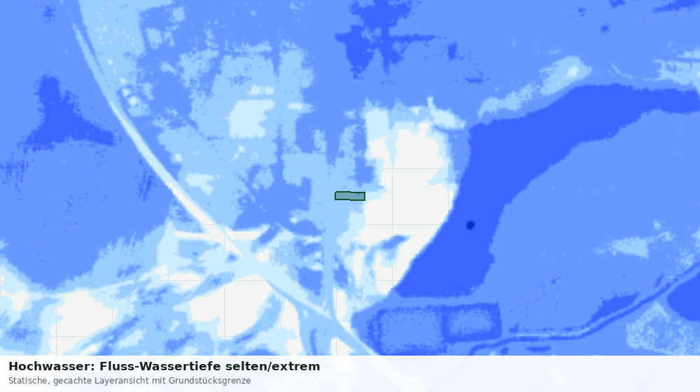 Statische Kartenansicht: Hochwasser: Fluss-Wassertiefe selten/extrem