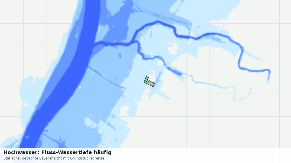 Statische Kartenansicht: Hochwasser: Fluss-Wassertiefe häufig