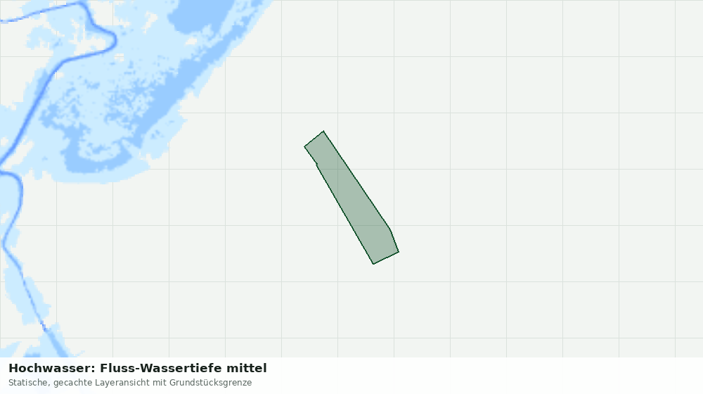 Statische Kartenansicht: Hochwasser: Fluss-Wassertiefe mittel