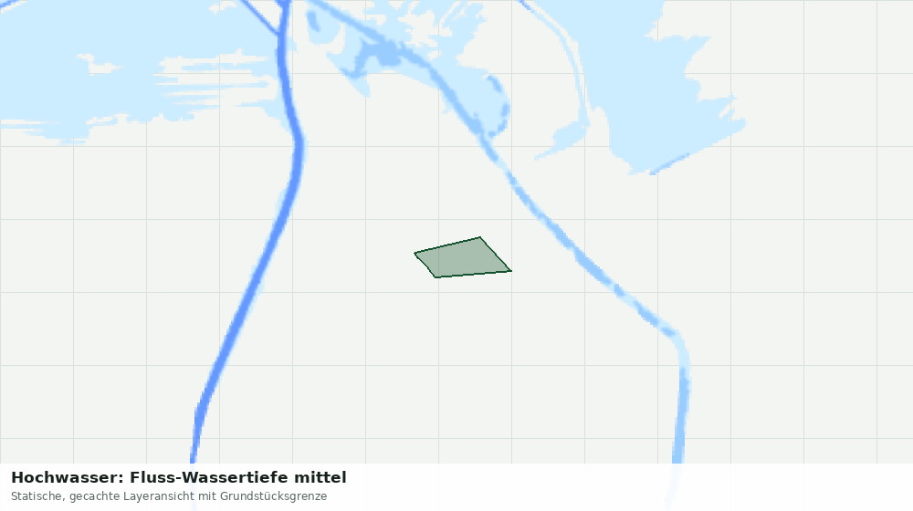 Statische Kartenansicht: Hochwasser: Fluss-Wassertiefe mittel