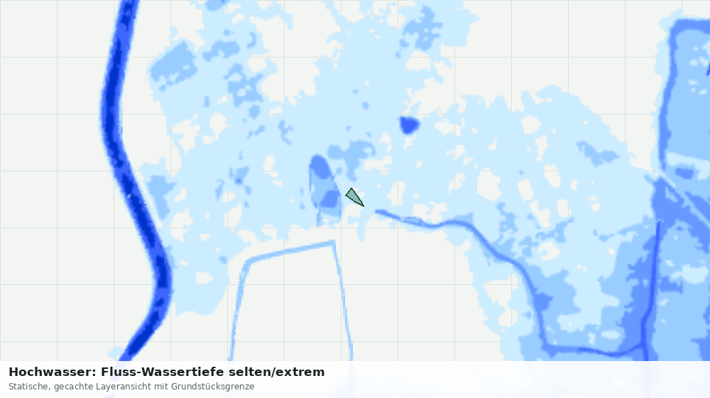 Statische Kartenansicht: Hochwasser: Fluss-Wassertiefe selten/extrem