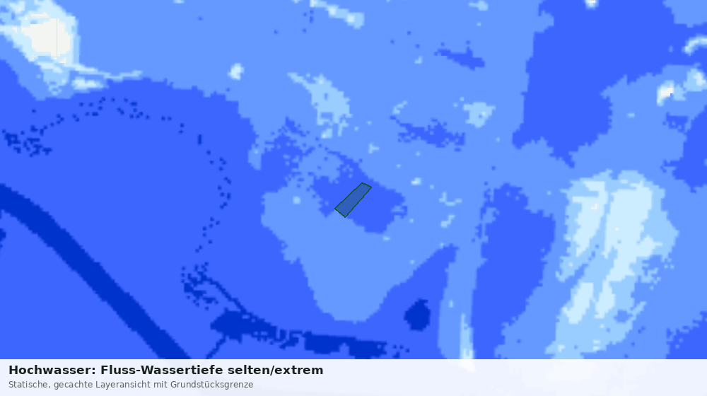 Statische Kartenansicht: Hochwasser: Fluss-Wassertiefe selten/extrem