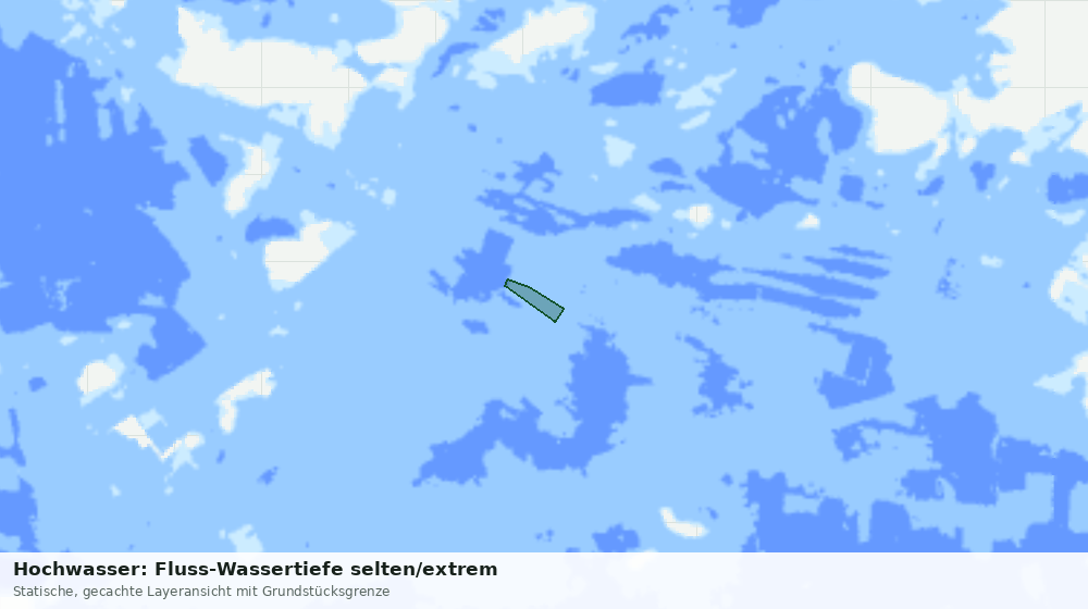 Statische Kartenansicht: Hochwasser: Fluss-Wassertiefe selten/extrem