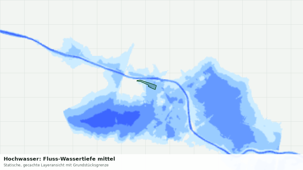 Statische Kartenansicht: Hochwasser: Fluss-Wassertiefe mittel