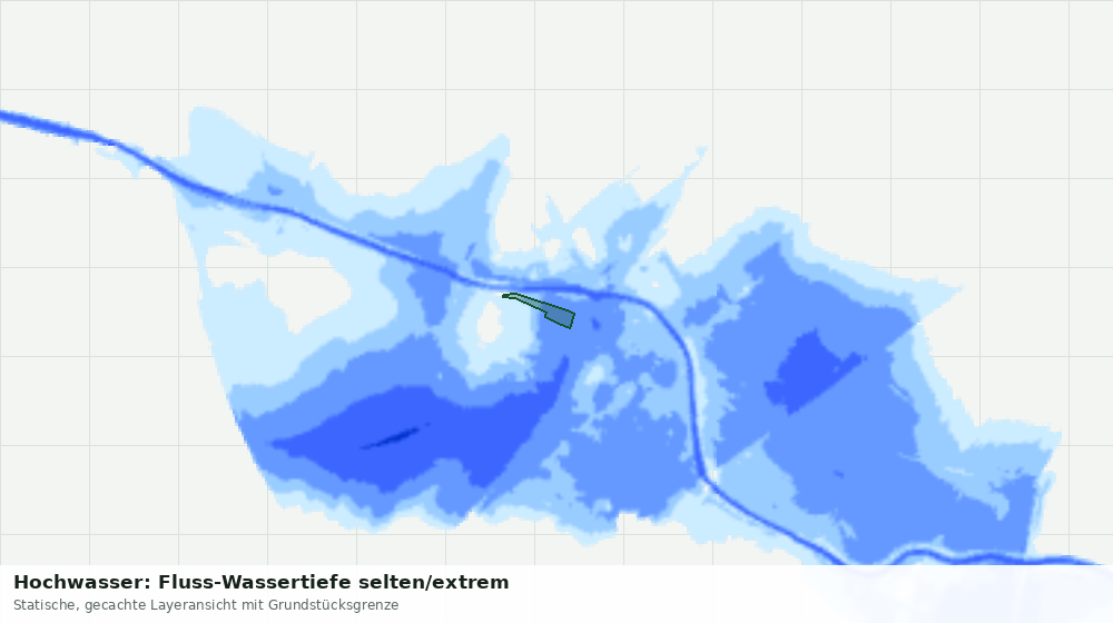 Statische Kartenansicht: Hochwasser: Fluss-Wassertiefe selten/extrem