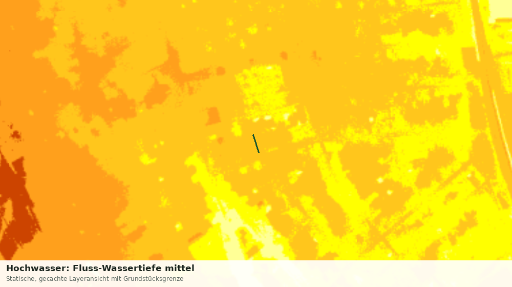Statische Kartenansicht: Hochwasser: Fluss-Wassertiefe mittel