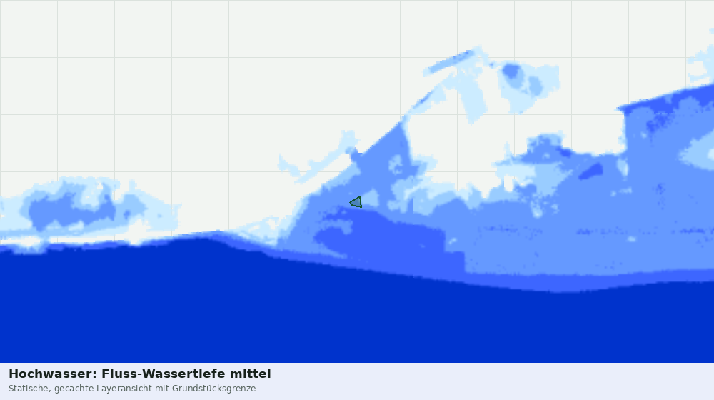Statische Kartenansicht: Hochwasser: Fluss-Wassertiefe mittel