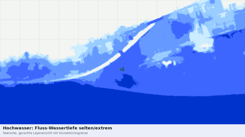 Statische Kartenansicht: Hochwasser: Fluss-Wassertiefe selten/extrem