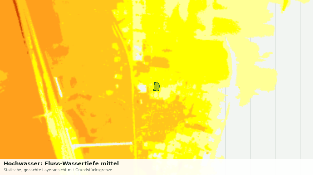 Statische Kartenansicht: Hochwasser: Fluss-Wassertiefe mittel