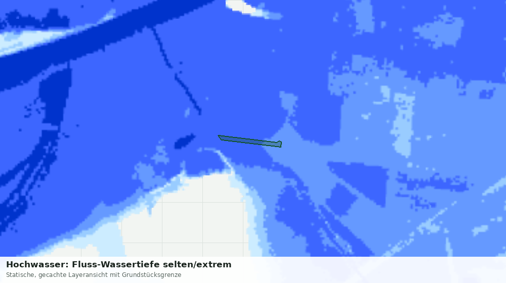 Statische Kartenansicht: Hochwasser: Fluss-Wassertiefe selten/extrem