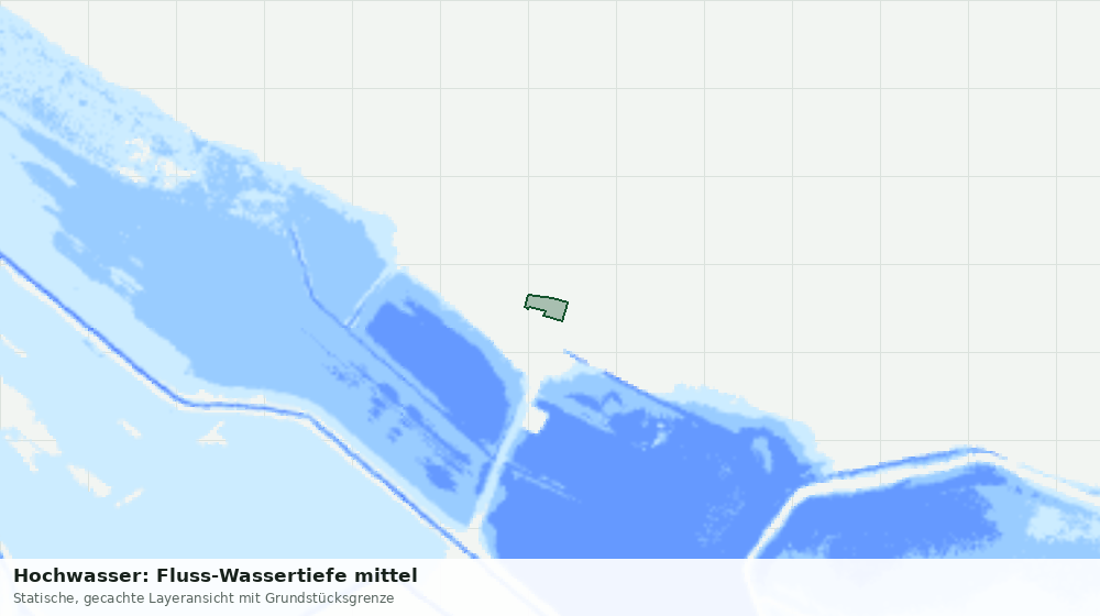 Statische Kartenansicht: Hochwasser: Fluss-Wassertiefe mittel