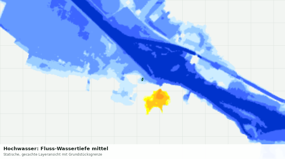 Statische Kartenansicht: Hochwasser: Fluss-Wassertiefe mittel