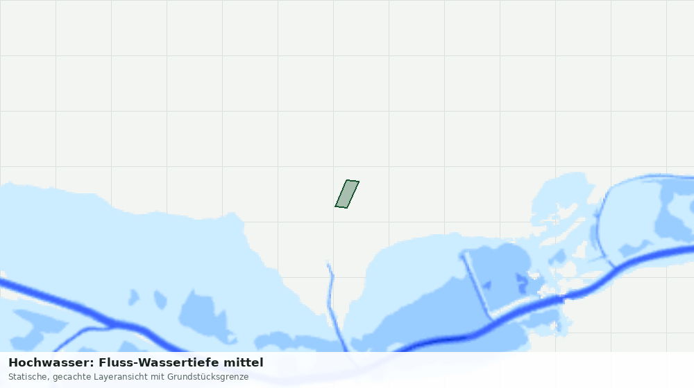 Statische Kartenansicht: Hochwasser: Fluss-Wassertiefe mittel