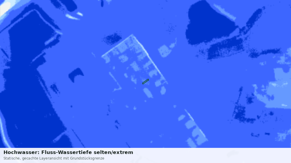 Statische Kartenansicht: Hochwasser: Fluss-Wassertiefe selten/extrem