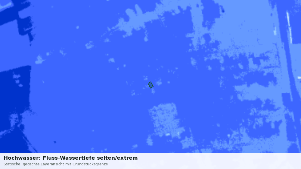 Statische Kartenansicht: Hochwasser: Fluss-Wassertiefe selten/extrem