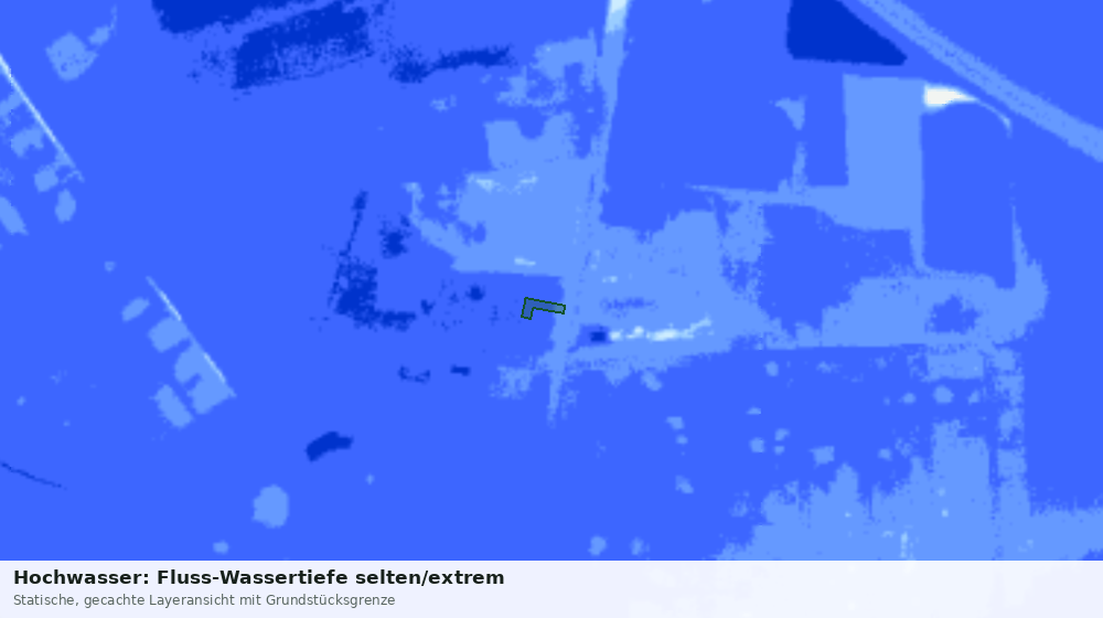 Statische Kartenansicht: Hochwasser: Fluss-Wassertiefe selten/extrem