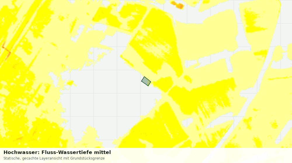 Statische Kartenansicht: Hochwasser: Fluss-Wassertiefe mittel