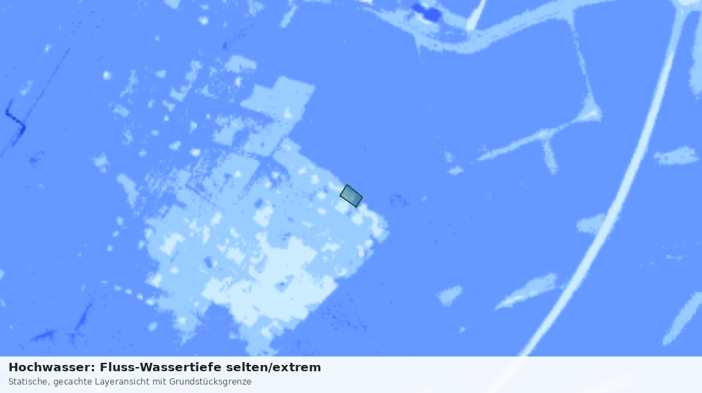 Statische Kartenansicht: Hochwasser: Fluss-Wassertiefe selten/extrem