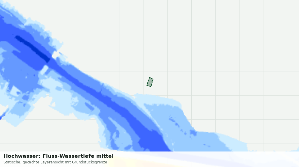 Statische Kartenansicht: Hochwasser: Fluss-Wassertiefe mittel