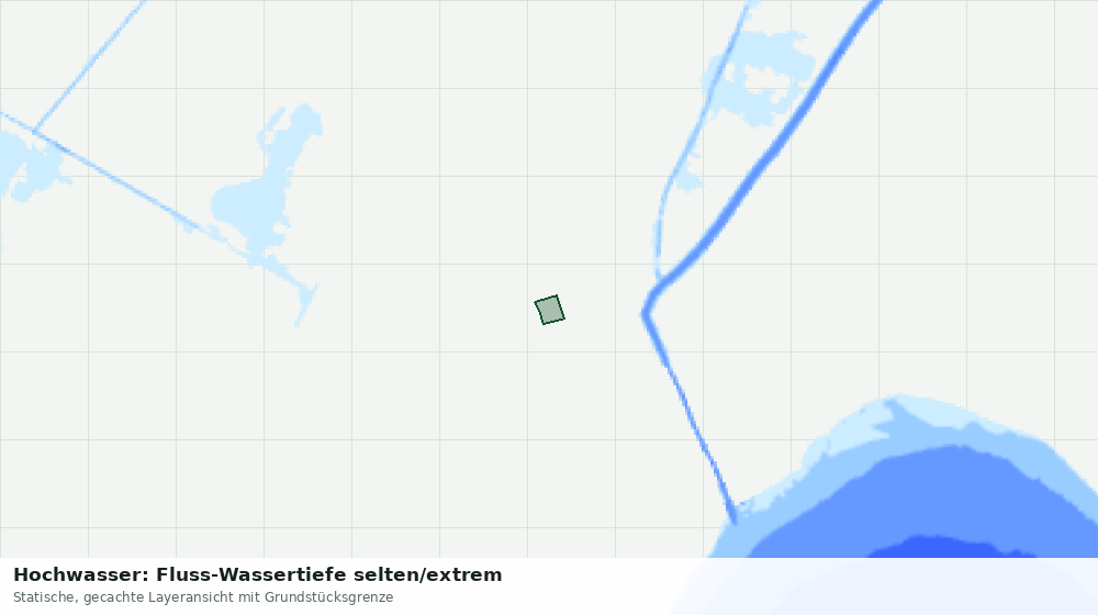 Statische Kartenansicht: Hochwasser: Fluss-Wassertiefe selten/extrem