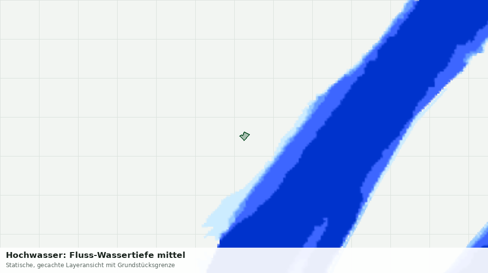 Statische Kartenansicht: Hochwasser: Fluss-Wassertiefe mittel