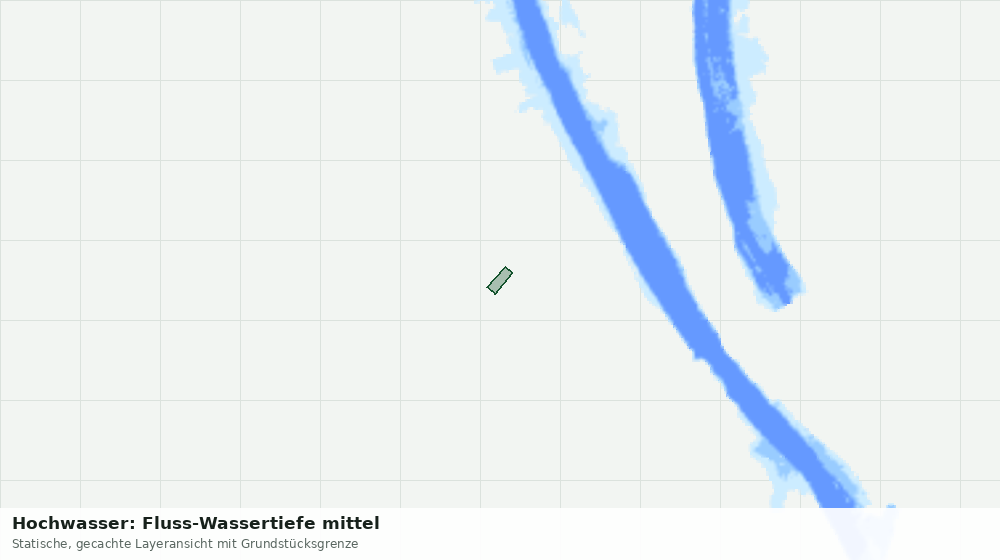 Statische Kartenansicht: Hochwasser: Fluss-Wassertiefe mittel
