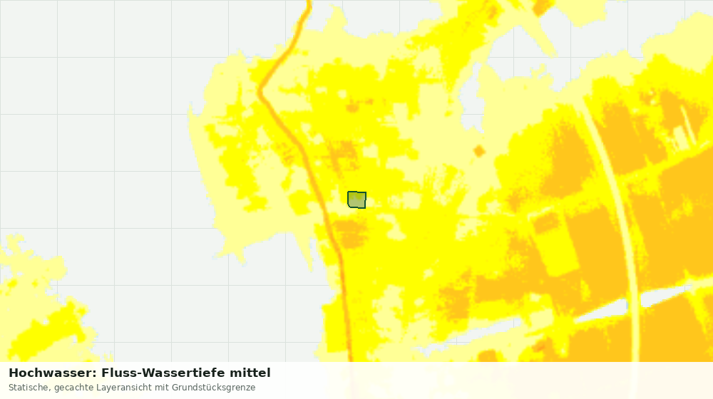 Statische Kartenansicht: Hochwasser: Fluss-Wassertiefe mittel