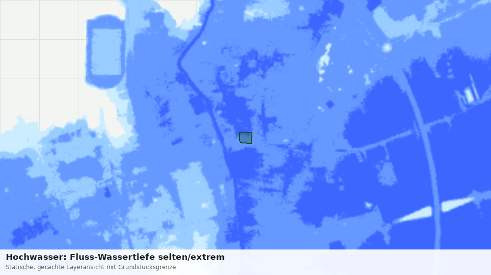 Statische Kartenansicht: Hochwasser: Fluss-Wassertiefe selten/extrem