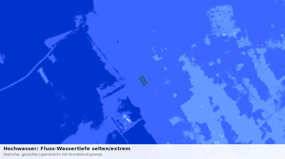 Statische Kartenansicht: Hochwasser: Fluss-Wassertiefe selten/extrem
