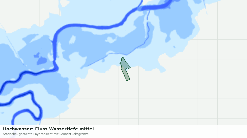 Statische Kartenansicht: Hochwasser: Fluss-Wassertiefe mittel