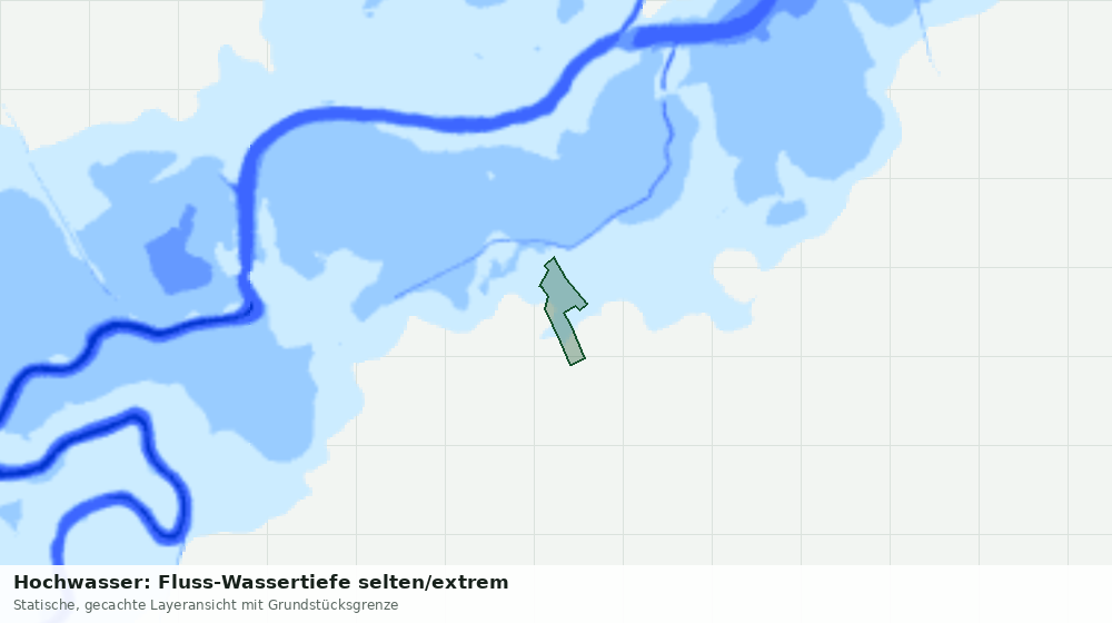 Statische Kartenansicht: Hochwasser: Fluss-Wassertiefe selten/extrem